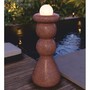 Casa Padrino Luxus Beton Stehleuchte Braun / Wei� H. 123 cm - Gartenleuchte