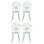 Casa Padrino Jugendstil Gartenstuhl 4er Set Mintgr�n H. 91 cm - Garten M�bel