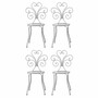 Casa Padrino Jugendstil Gartenstuhl 4er Set Grau H. 89 cm - Garten M�bel