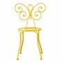 Casa Padrino Jugendstil Gartenstuhl Gelb H. 85 cm - Jugendstil Garten M�bel