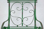 Casa Padrino Jugendstil Gartenstuhl Antik Gr�n 64 x 66 x H. 114 cm - Handgefertigter Schmiedeeisen Stuhl mit Armlehnen - Nostalgische Garten M�bel