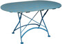 Casa Padrino Jugendstil Gartentisch Hellblau - Verschiedene Gr��en - Ovaler klappbarer Garten Esstisch - Garten & Terrassen M�bel
