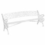 Casa Padrino Jugendstil Gusseisen Gartenbank Wei� 205 cm - Garten M�bel