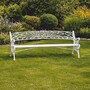 Casa Padrino Jugendstil Gusseisen Gartenbank Wei� 205 cm - Garten M�bel