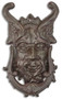 Casa Padrino Jugendstil Gusseisen T�rklopfer Teufelskopf Braun 19,9 x H. 33,2 cm - Barock & Jugendstil Deko Accessoires 