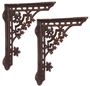 Casa Padrino Jugendstil Gusseisen Wandhalter Set Braun H. 26,5 cm - Barock & Jugendstil Wanddeko 