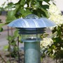 Casa Padrino Jugendstil Hofleuchte 27 x 27 x H. 55 cm - Silber - Nostalgische Wetterfeste Au�enleuchte