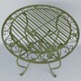 Casa Padrino Jugendstil Garten M�bel Set Gr�n - 1 Runder Metall Garten Tisch & 2 Metall Garten St�hle - Nostalgische Garten & Gastronomie M�bel