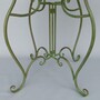 Casa Padrino Jugendstil Garten M�bel Set Gr�n - 1 Runder Metall Garten Tisch & 2 Metall Garten St�hle - Nostalgische Garten & Gastronomie M�bel