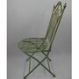 Casa Padrino Jugendstil Metall Garten M�bel Set Gr�n - 1 Runder Garten Tisch & 2 Garten St�hle - Nostalgische Garten & Gastronomie M�bel