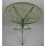 Casa Padrino Jugendstil Metall Garten M�bel Set Gr�n - 1 Runder Garten Tisch & 2 Garten St�hle - Nostalgische Garten & Gastronomie M�bel