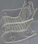 Casa Padrino Jugendstil Metall Schaukelstuhl rustikal Wei� 65 x 90 x H. 90 cm - Nostalgische Garten & Terrassen M�bel