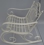 Casa Padrino Jugendstil Metall Schaukelstuhl rustikal Wei� 65 x 90 x H. 90 cm - Nostalgische Garten & Terrassen M�bel