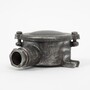 Casa Padrino Jugendstil Schiffslampe 10 x 4 x H. 10 cm - Grau - Nostalgische Wetterfeste Au�enleuchte