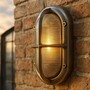 Casa Padrino Jugendstil Schiffslampe 12 x 12 x H. 20 cm - Nickel - Nostalgische Wetterfeste Au�enleuchte
