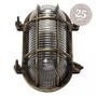 Casa Padrino Jugendstil Schiffslampe 14 x 10 x H. 21 cm - Bronze - Nostalgische Wetterfeste Au�enleuchte