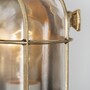 Casa Padrino Jugendstil Schiffslampe 14 x 10 x H. 21 cm - Bronze - Nostalgische Wetterfeste Au�enleuchte