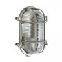 Casa Padrino Jugendstil Schiffslampe 14 x 10 x H. 21 cm - Nickel - Nostalgische Wetterfeste Au�enleuchte