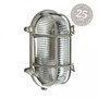Casa Padrino Jugendstil Schiffslampe 14 x 10 x H. 21 cm - Nickel - Nostalgische Wetterfeste Au�enleuchte