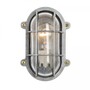 Casa Padrino Jugendstil Schiffslampe 14 x 10 x H. 21 cm - Silber - Nostalgische Wetterfeste Au�enleuchte