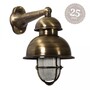 Casa Padrino Jugendstil Schiffslampe 15 x 25 x H. 27 cm - Bronze - Nostalgische Wetterfeste Au�enleuchte