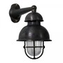 Casa Padrino Jugendstil Schiffslampe 15 x 25 x H. 27 cm - Schwarz - Nostalgische Wetterfeste Au�enleuchte