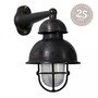 Casa Padrino Jugendstil Schiffslampe 15 x 25 x H. 27 cm - Schwarz - Nostalgische Wetterfeste Au�enleuchte