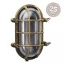 Casa Padrino Jugendstil Schiffslampe 17 x 12 x H. 25 cm - Bronze - Nostalgische Wetterfeste Au�enleuchte