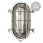 Casa Padrino Jugendstil Schiffslampe 17 x 12 x H. 25 cm - Nickel - Nostalgische Wetterfeste Au�enleuchte