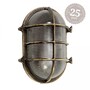 Casa Padrino Jugendstil Schiffslampe 18 x 15 x H. 28 cm - Bronze - Nostalgische Wetterfeste Au�enleuchte