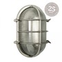 Casa Padrino Jugendstil Schiffslampe 18 x 15 x H. 28 cm - Nickel - Nostalgische Wetterfeste Au�enleuchte