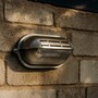Casa Padrino Jugendstil Schiffslampe 23 x 10 x H. 12 cm - Nickel - Nostalgische Wetterfeste Au�enleuchte