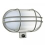 Casa Padrino Jugendstil Schiffslampe 26 x 11 x H. 18 cm - Silber - Nostalgische Wetterfeste Au�enleuchte
