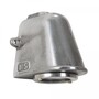 Casa Padrino Jugendstil Schiffslampe 8 x 9 x H. 10 cm - Silber - Nostalgische Wetterfeste Au�enleuchte 