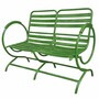 Casa Padrino Jugendstil Schmiedeeisen Gartenbank Gr�n 100 cm - Garten M�bel