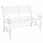 Casa Padrino Jugendstil Schmiedeeisen Gartenbank Wei� 120 cm - Garten M�bel