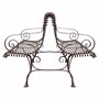 Casa Padrino Jugendstil Schmiedeeisen Gartenbank Braun 150 cm - Doppelseitige Sitzbank
