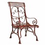 Casa Padrino Jugendstil Schmiedeeisen Gartenstuhl Rost H. 114 cm - Nostalgische Garten M�bel