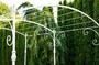 Casa Padrino Jugendstil Schmiedeeisen Pergola Wei� 300 cm - Schmiedeeisen Garten & Terrassen M�bel