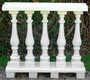 Casa Padrino Jugendstil Balustrade Wei� 100 x 25 x H. 92 cm - Massives Stein Gel�nder aus feinstem Beton - Garten & Terrassen Balustraden