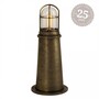 Casa Padrino Jugendstil Sockelleuchte 19 x 19 x H. 45 cm - Bronze - Nostalgische Wetterfeste Au�enleuchte