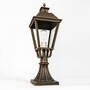 Casa Padrino Jugendstil Sockelleuchte 24 x 24 x H. 70 cm - Bronze - Nostalgische Wetterfeste Au�enleuchte