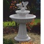 Casa Padrino Jugendstil Springbrunnen 2 Tauben Grau  92 x H. 136 cm