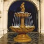 Casa Padrino Barock Springbrunnen Antik Beige  145 x H. 215 cm - Prunkvoller Gartenbrunnen