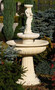 Casa Padrino Jugendstil Springbrunnen Dame Sandfarben  94 x H. 164 cm - Prunkvoller Gartenbrunnen - Gartendeko Brunnen - Barock & Jugendstil Garten Deko Accessoires 