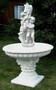 Casa Padrino Jugendstil Springbrunnen Wei� / Grau  114 x H. 172 cm - Prunkvoller Gartenbrunnen - Gartendeko Brunnen - Barock & Jugendstil Garten Deko Accessoires 