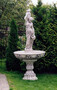 Casa Padrino Jugendstil Springbrunnen Grau  108 x H. 230 cm - Prunkvoller Gartenbrunnen - Gartendeko Brunnen - Barock & Jugendstil Garten Deko Accessoires