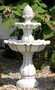 Casa Padrino Barock Springbrunnen Grau  79 x H. 141 cm - Prunkvoller Gartenbrunnen - Gartendeko Brunnen - Barock & Jugendstil Garten Deko Accessoires
