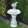Casa Padrino Jugendstil Springbrunnen Wei� / Grau H. 111 cm - Eleganter Gartenbrunnen
