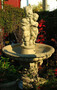 Casa Padrino Jugendstil Springbrunnen Grau  114 x H. 172 cm - Prunkvoller Gartenbrunnen - Gartendeko Brunnen - Barock & Jugendstil Garten Deko Accessoires 
